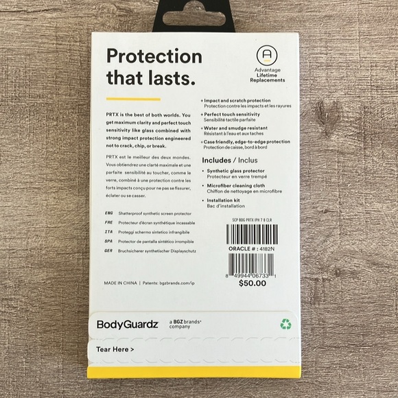 NWB iPhone 2020 SE 8/7/6s Synthetic Glass Screen Protector - Picture 2 of 2